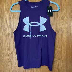 Under Armour 1356297 Women's UA Sportstyle Graphic Tank Top (Size S)Purple/White